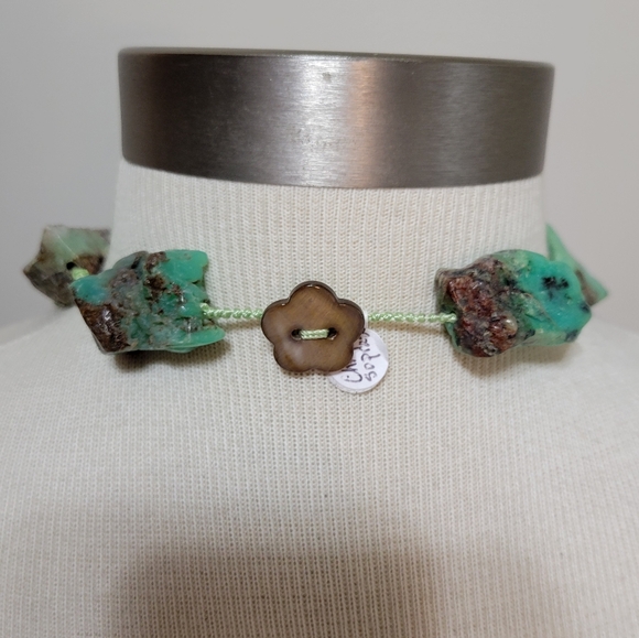 Natural Chrysoprase Stone Necklace - Picture 3 of 5